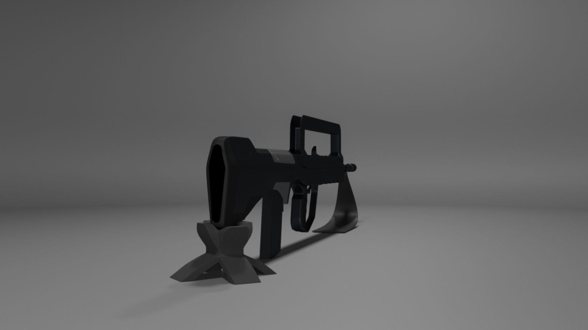 French FAMAS G1 Assault Rifle Low-poly 3D model_8