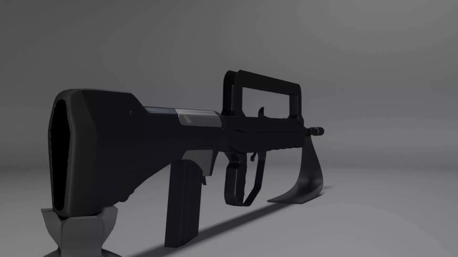 French FAMAS G1 Assault Rifle Low-poly 3D model_0