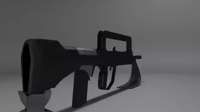 French FAMAS G1 Assault Rifle  Low-poly 3D model