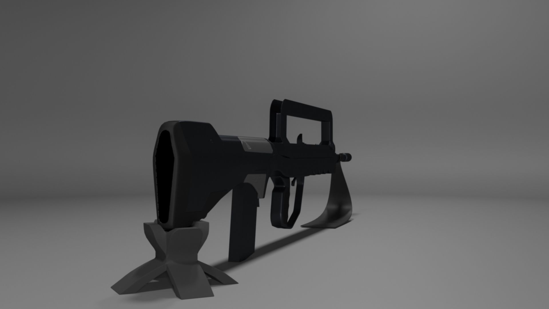 French FAMAS G1 Assault Rifle Low-poly 3D model_11