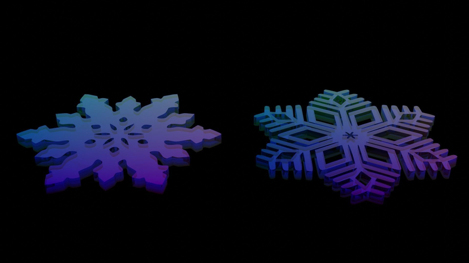 2 Snowflakes Coasters Free 3D print model_4