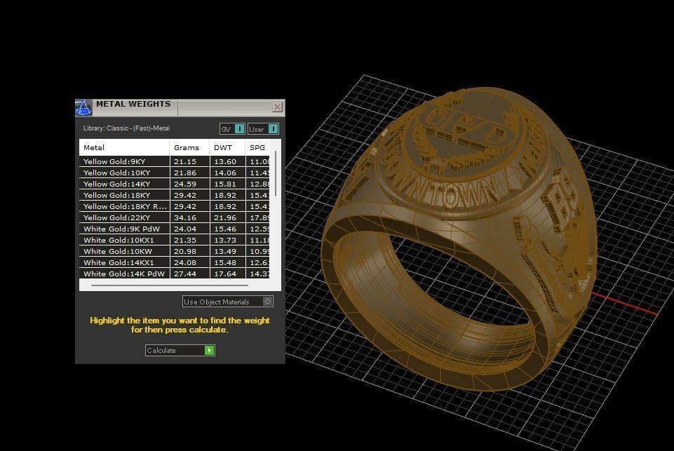 University of Houston Downtown graduation ring  3D print model_9