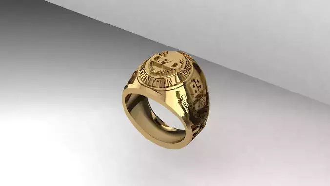 University of Houston Downtown graduation ring  3D print model