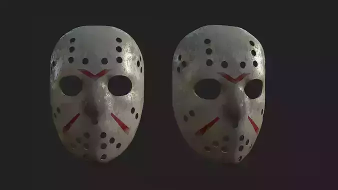 horror hockey mask fri 13th 3D model