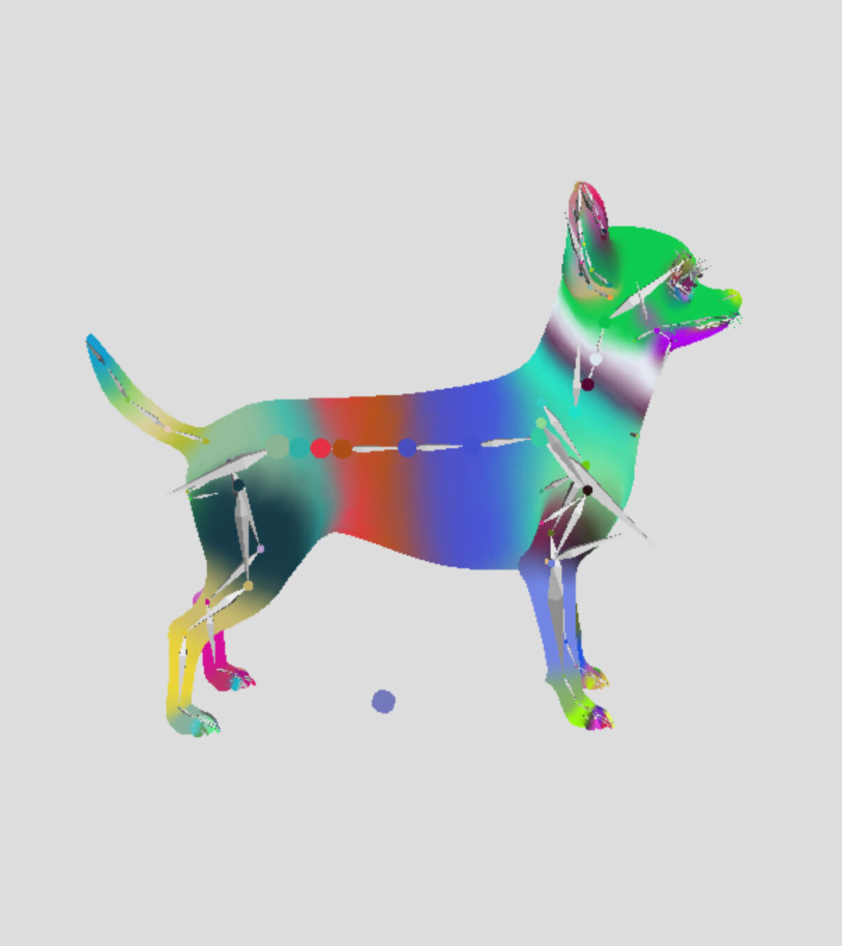 dog chihuahua Low-poly 3D model_8
