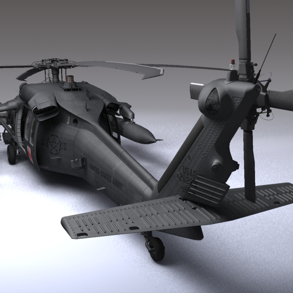Battlehawk Military Helicopter 3D model_5
