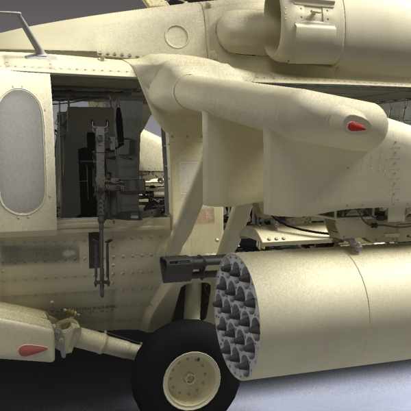 Battlehawk Military Helicopter 3D model_13