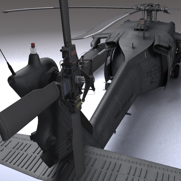Battlehawk Military Helicopter 3D model_2