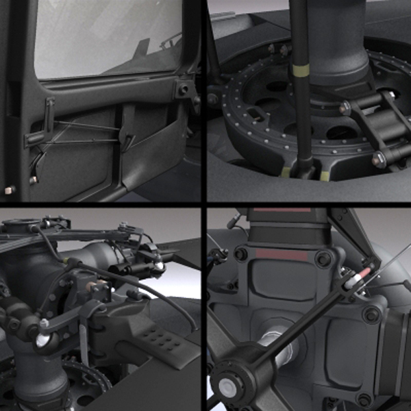 Battlehawk Military Helicopter 3D model_20