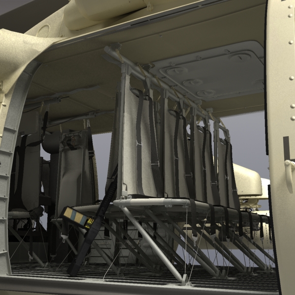 Battlehawk Military Helicopter 3D model_14
