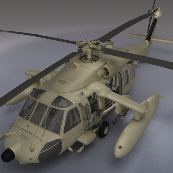 Battlehawk Military Helicopter 3D model_1