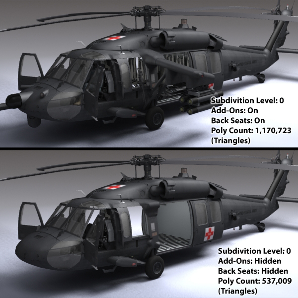 Battlehawk Military Helicopter 3D model_44