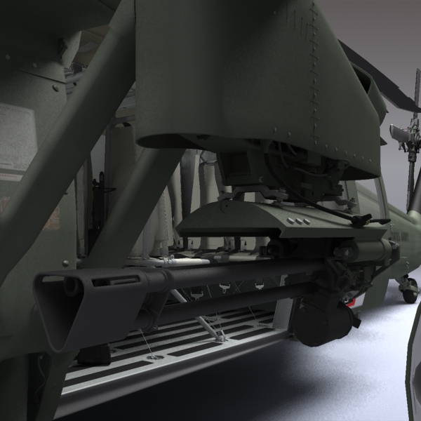 Battlehawk Military Helicopter 3D model_7