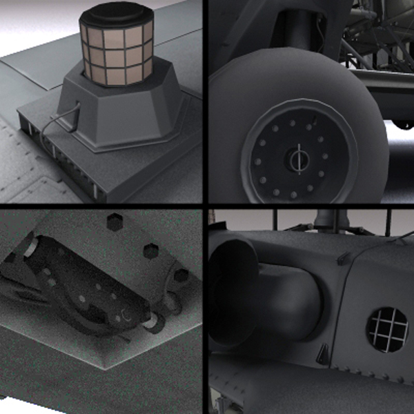 Battlehawk Military Helicopter 3D model_21