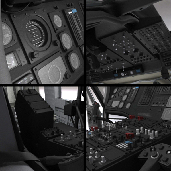 Battlehawk Military Helicopter 3D model_22