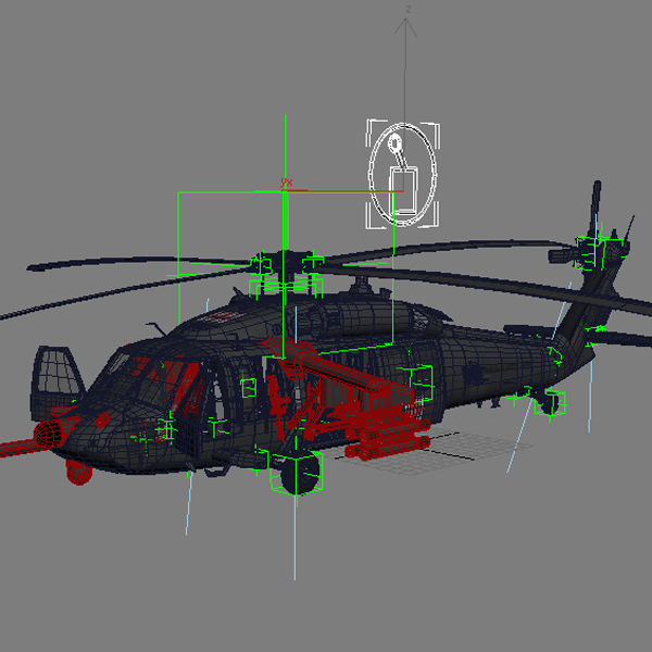 Battlehawk Military Helicopter 3D model_39