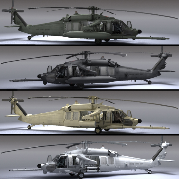 Battlehawk Military Helicopter 3D model_32