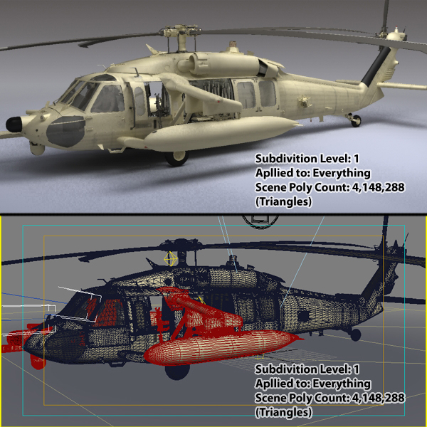 Battlehawk Military Helicopter 3D model_43