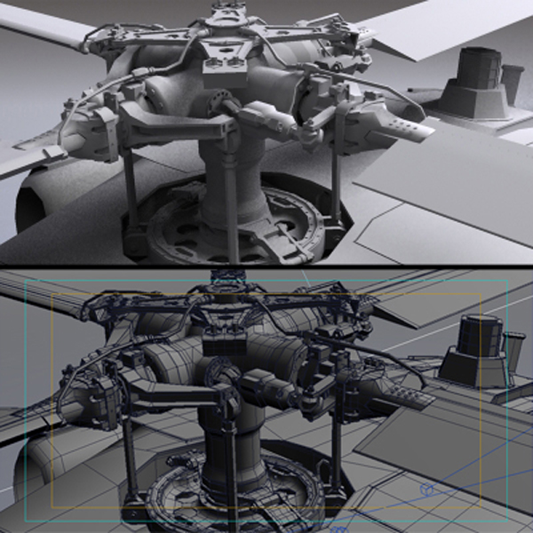 Battlehawk Military Helicopter 3D model_41