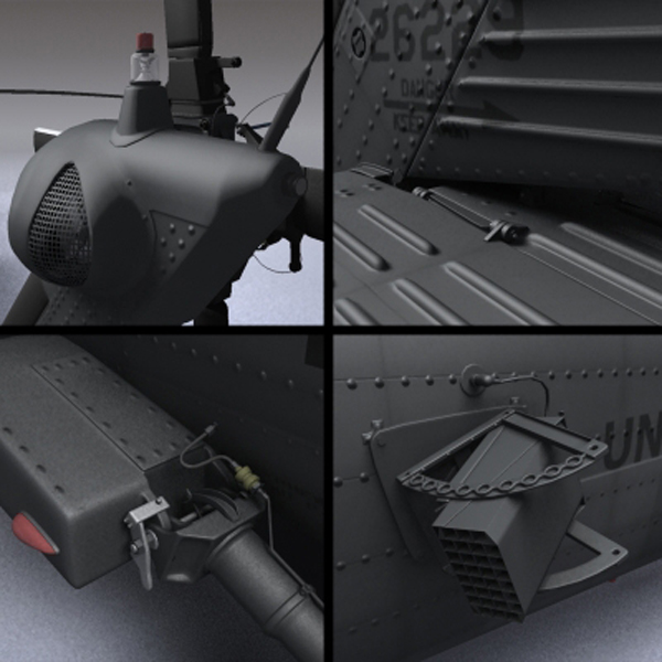 Battlehawk Military Helicopter 3D model_25