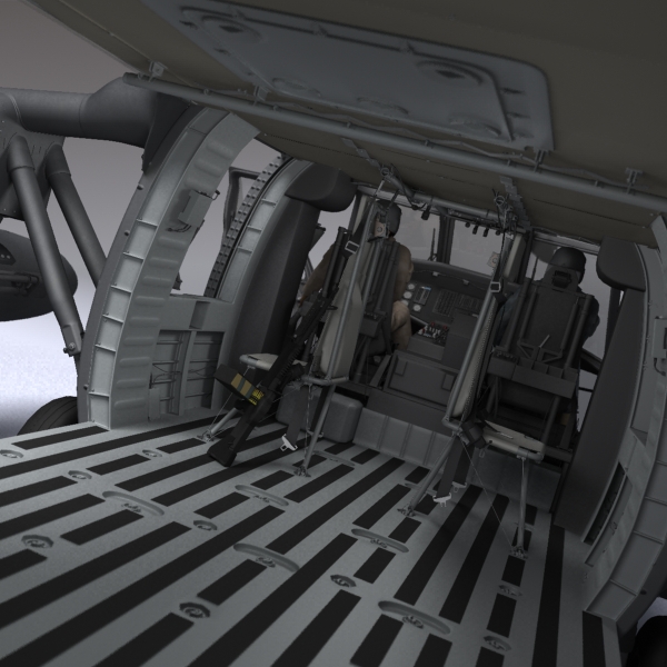 Battlehawk Military Helicopter 3D model_19