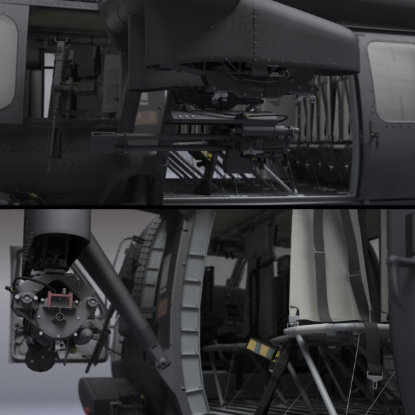 Battlehawk Military Helicopter 3D model_29
