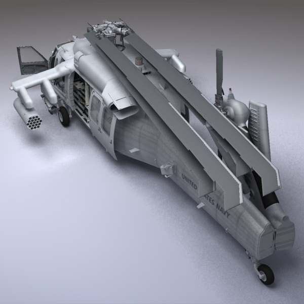 Battlehawk Military Helicopter 3D model_10