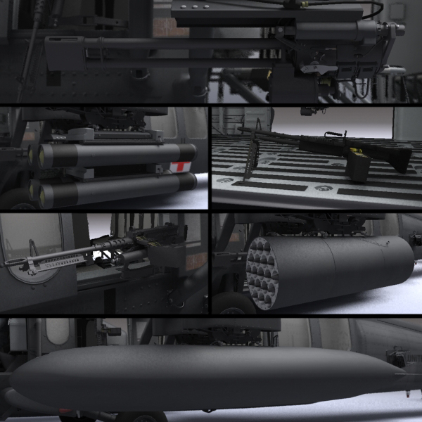Battlehawk Military Helicopter 3D model_31