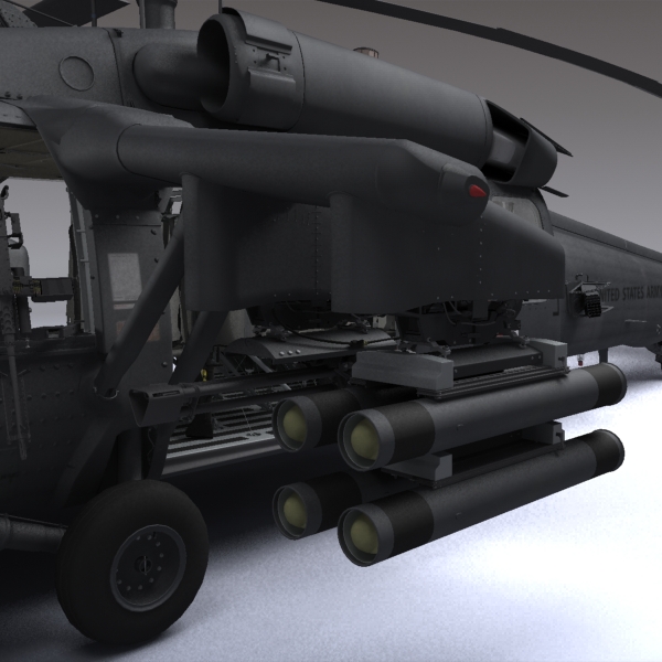 Battlehawk Military Helicopter 3D model_8