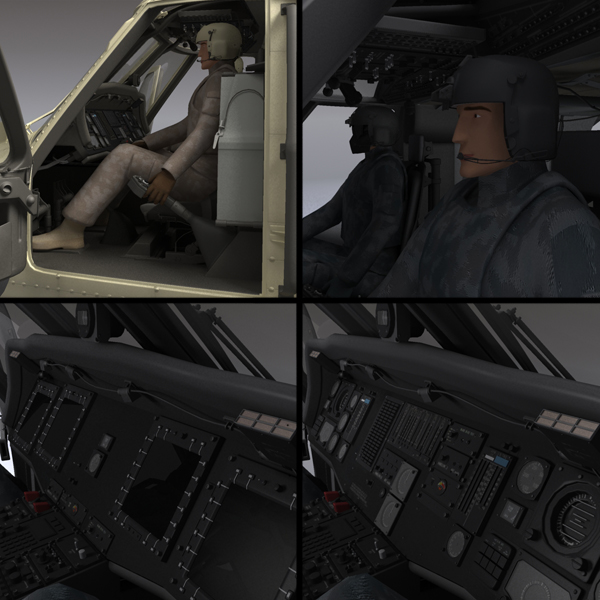 Battlehawk Military Helicopter 3D model_28
