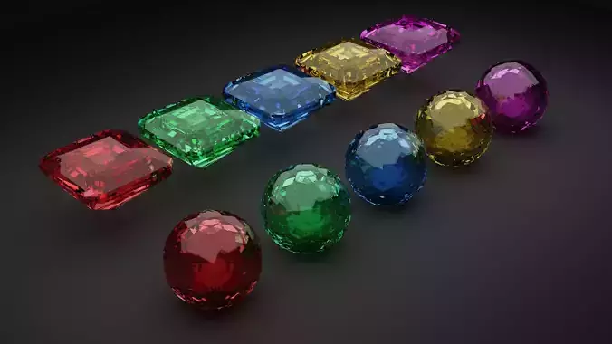 Stunning Collection of Blender-Made Diamonds for Rings and Crown