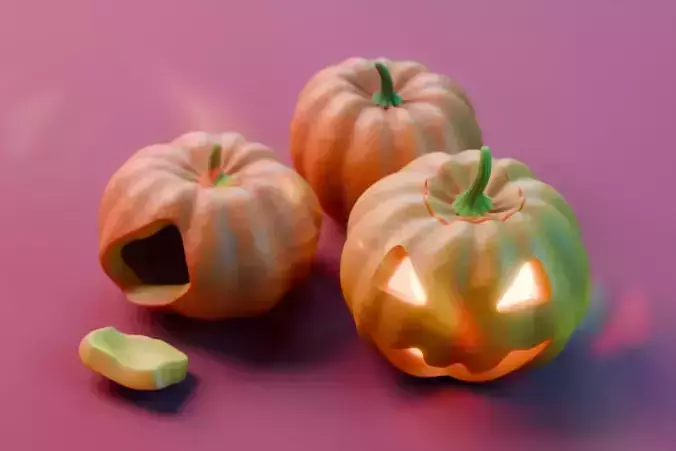 Halloween Pumpkins Free 3D model