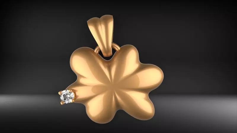 Amoeba Charm Pendant Necklace Jewelry 3D print model