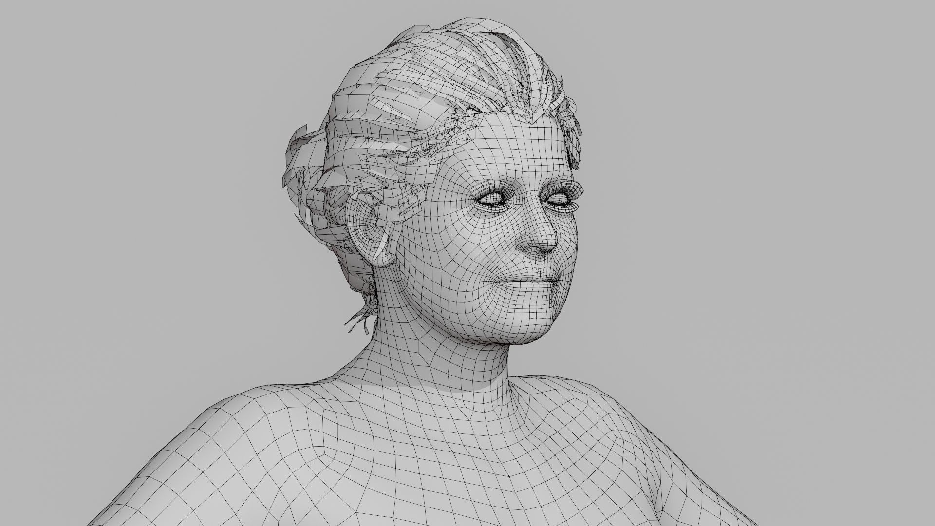 Realistic Female Character - Granny Tuna 3D model_15