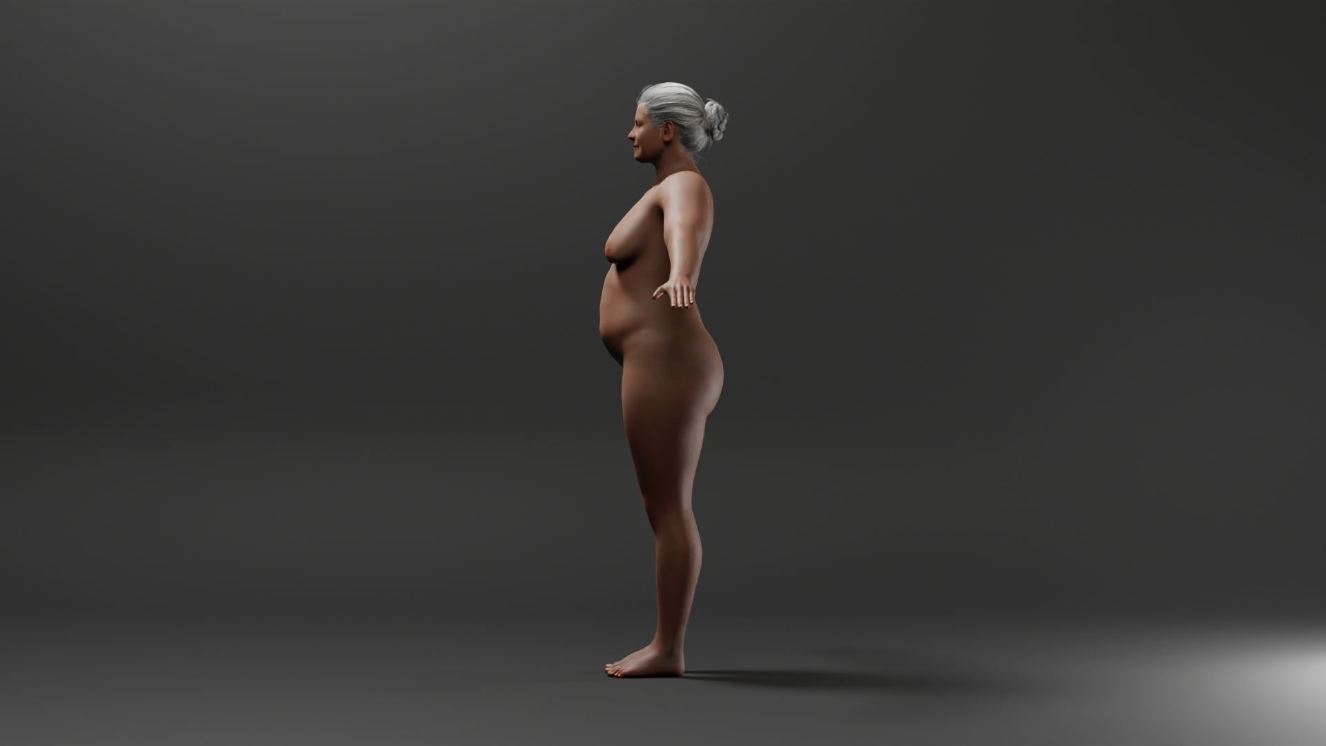 Realistic Female Character - Granny Tuna 3D model_3