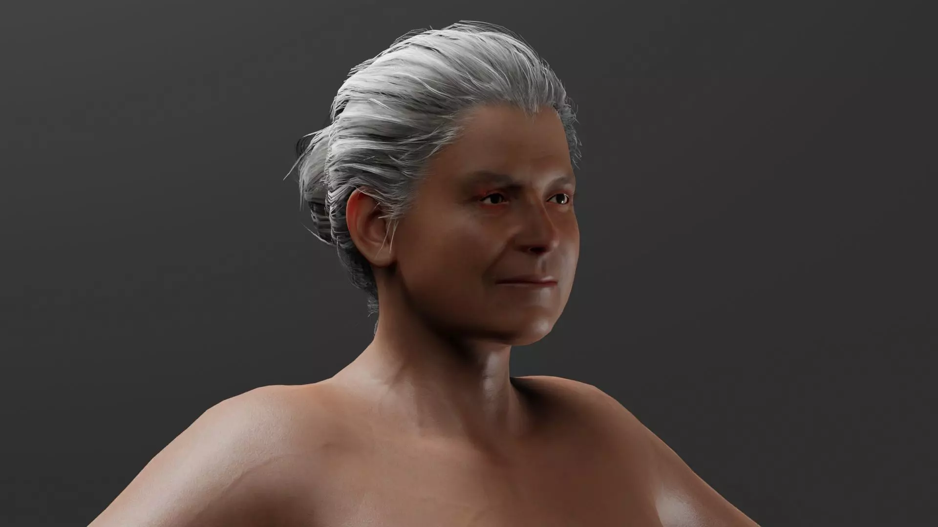 Realistic Female Character - Granny Tuna 3D model_0