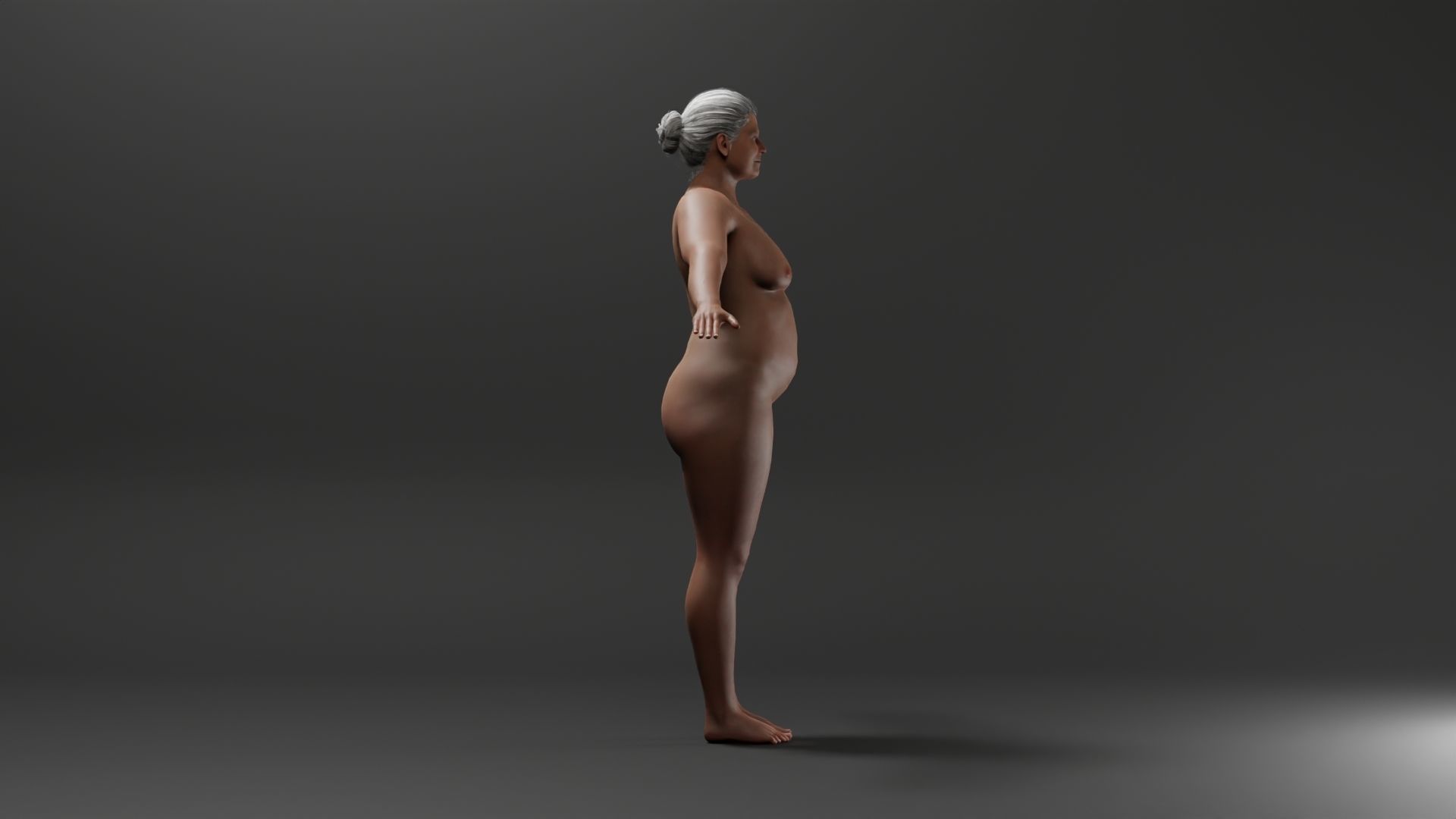 Realistic Female Character - Granny Tuna 3D model_1