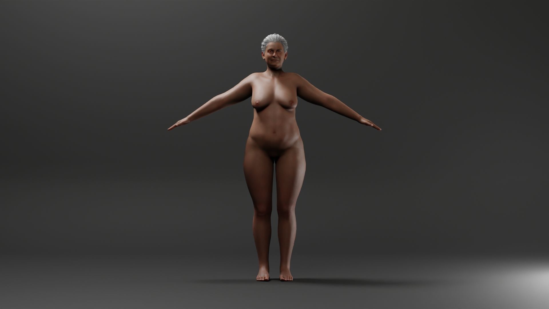 Realistic Female Character - Granny Tuna 3D model_4