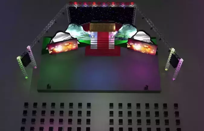 Concert party carnival stage 6 3D model