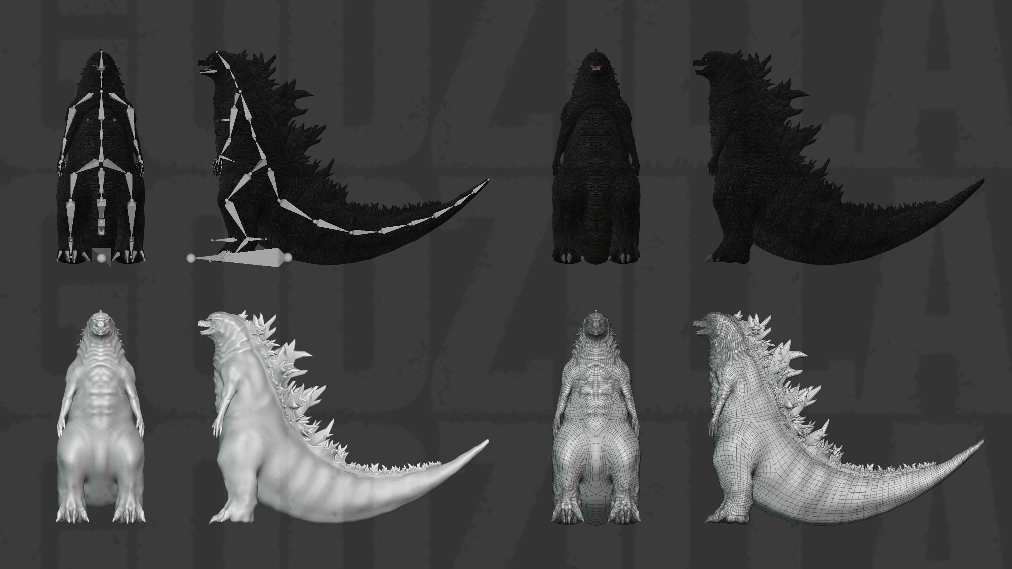 Godzilla 3D Model Low-poly 3D model_1