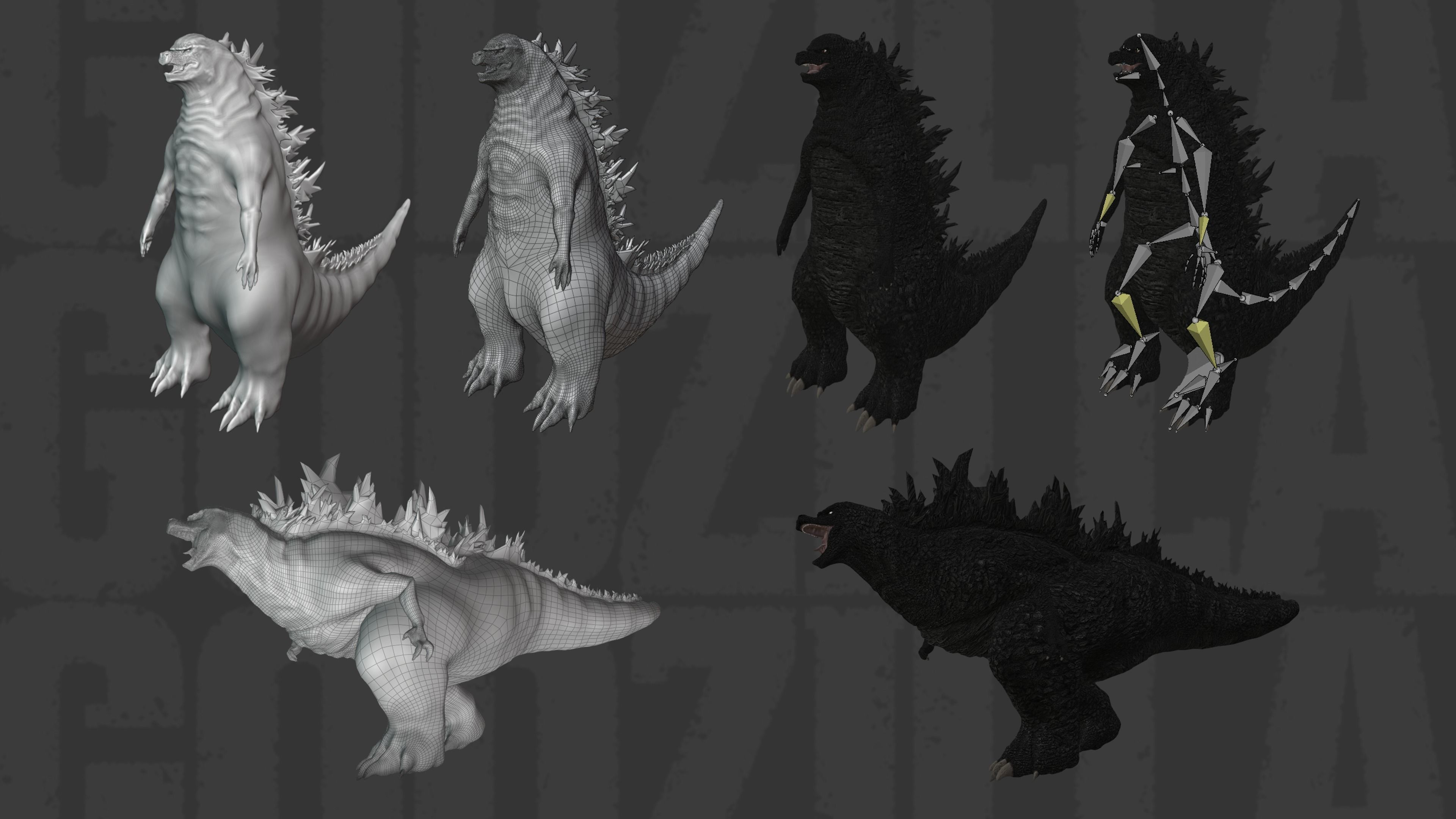 Godzilla 3D Model Low-poly 3D model_2