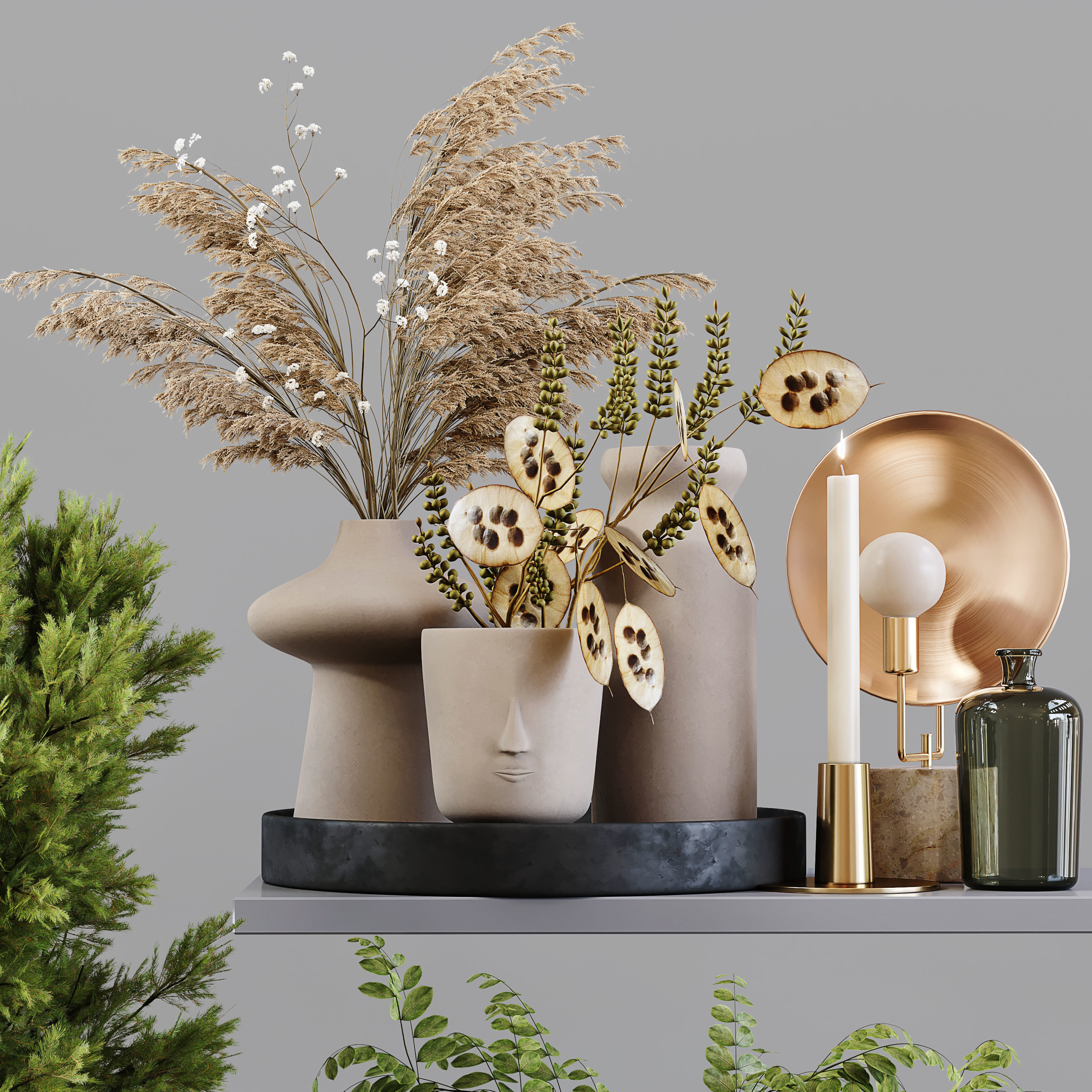 Decorative Set 197 Low-poly 3D model_11