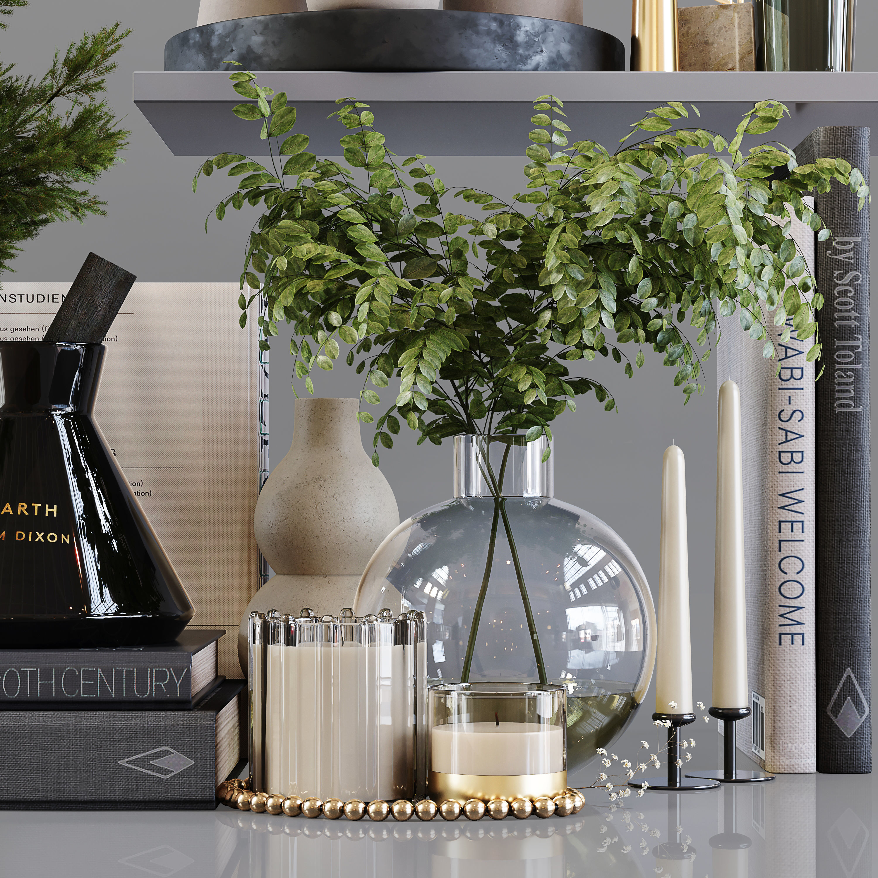 Decorative Set 197 Low-poly 3D model_3