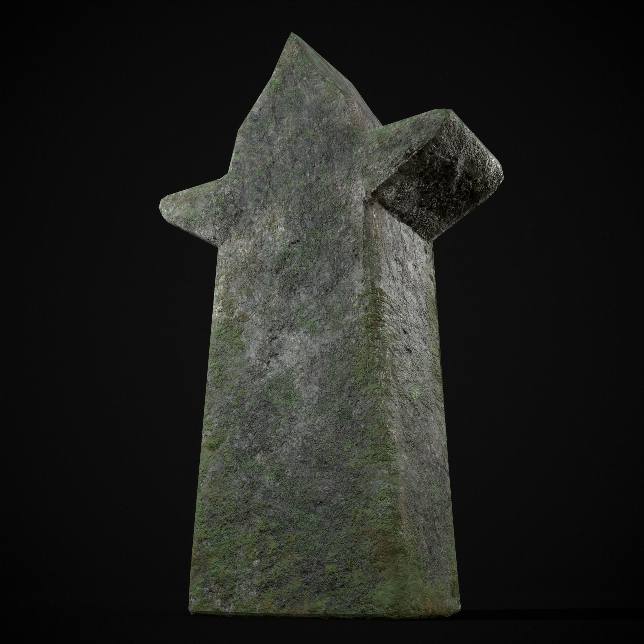 Viking Carved Gravestone Low-poly 3D model_13