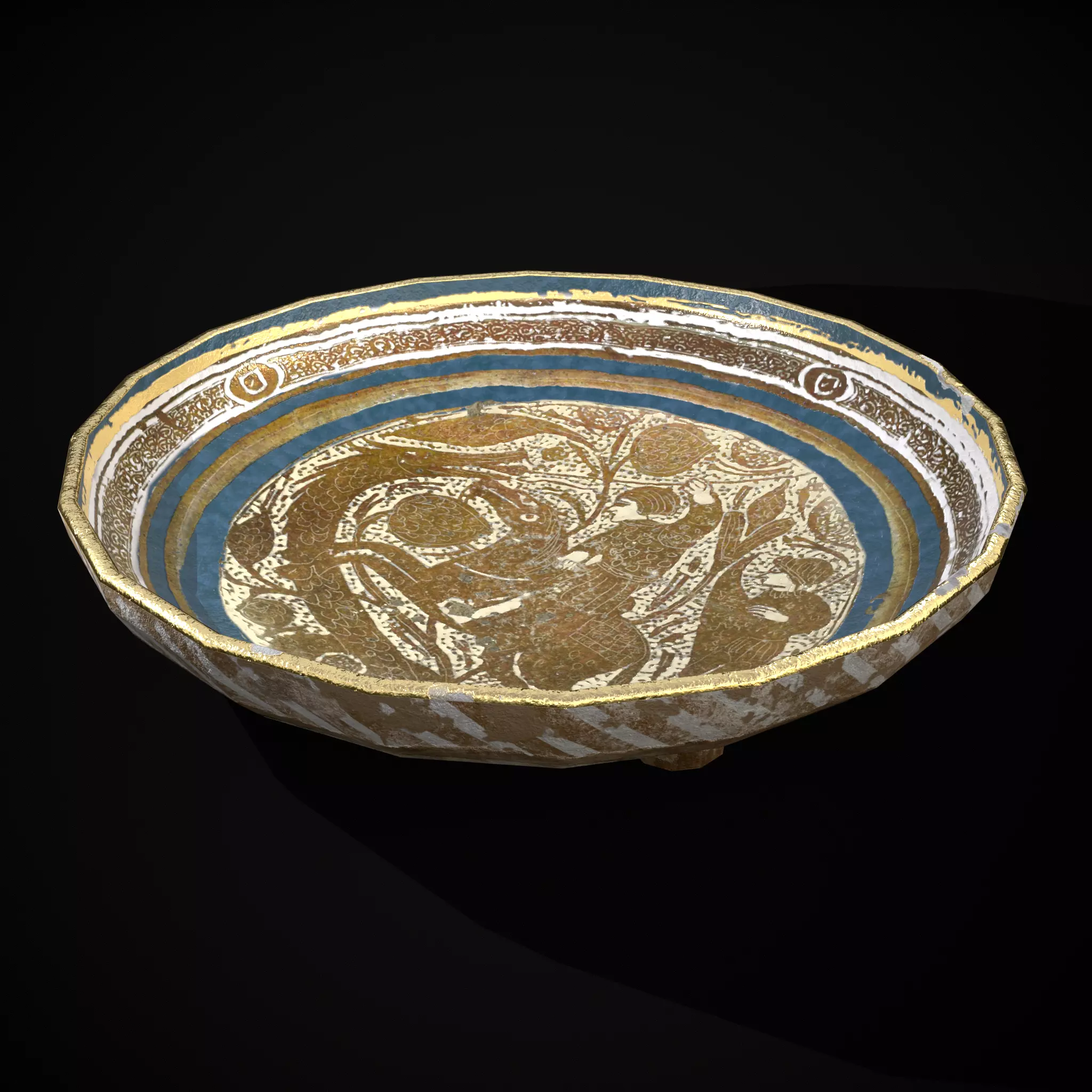 Spanish Hand Painted Bowl Low-poly 3D model