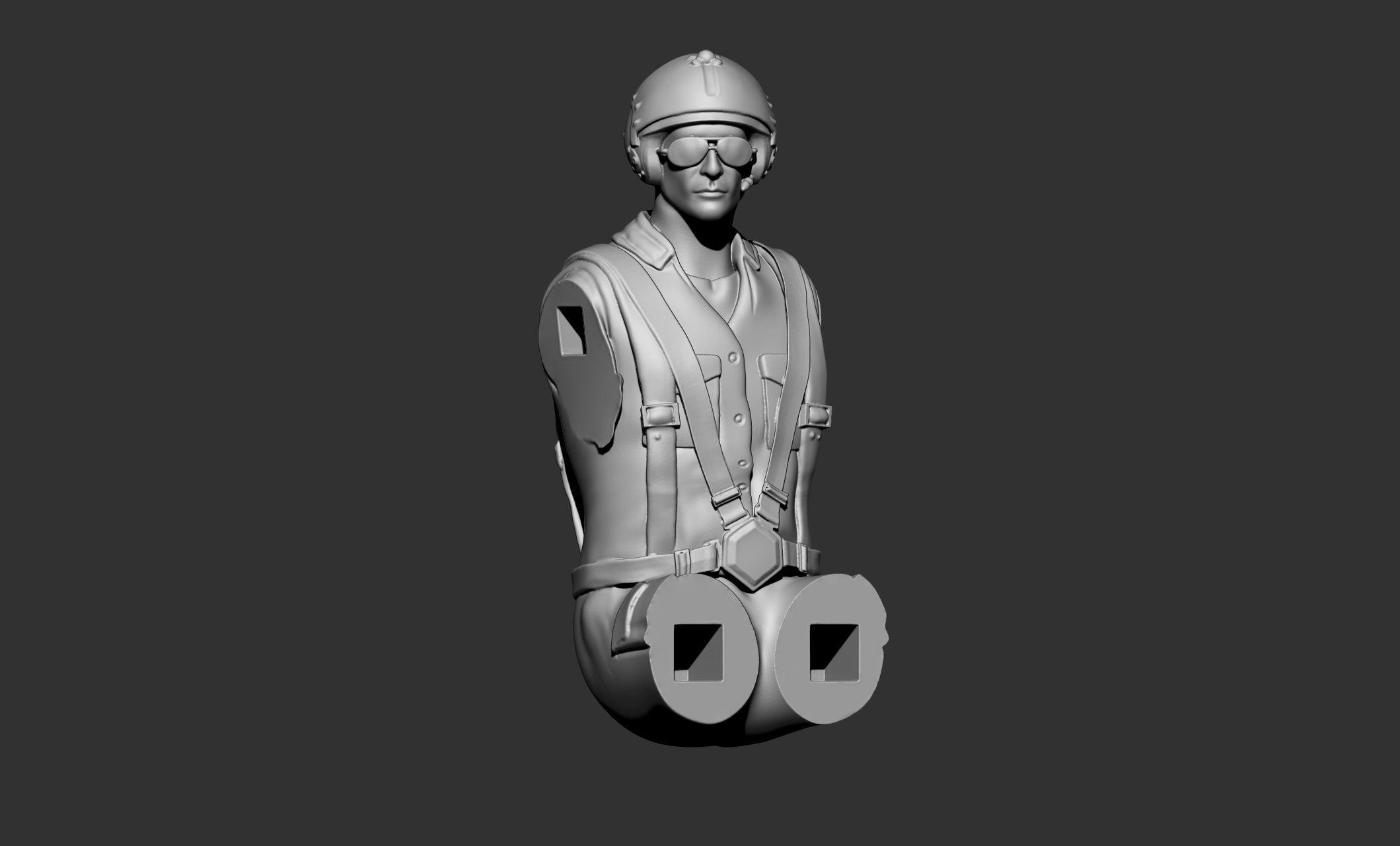 Pilot Statue 3D print model_4