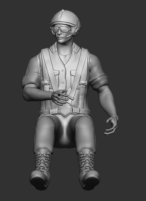 Pilot Statue 3D print model_1
