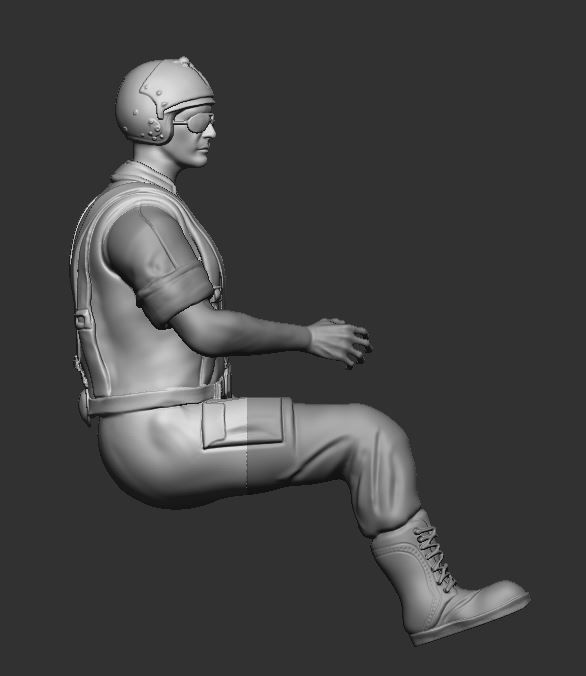 Pilot Statue 3D print model_7
