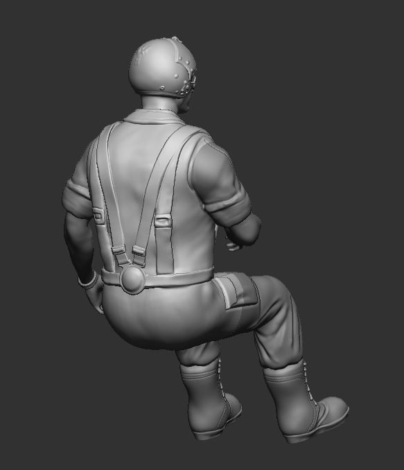 Pilot Statue 3D print model_8