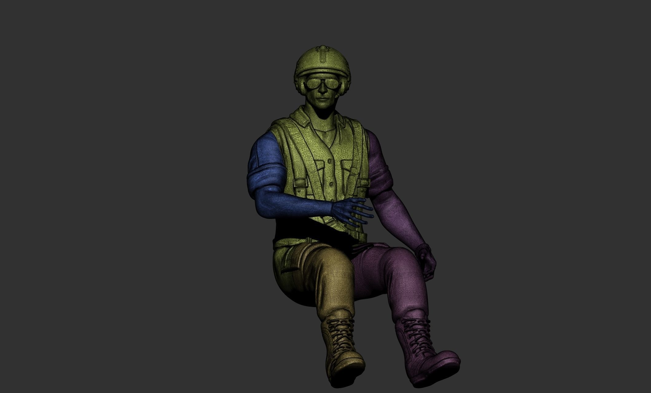 Pilot Statue 3D print model_2